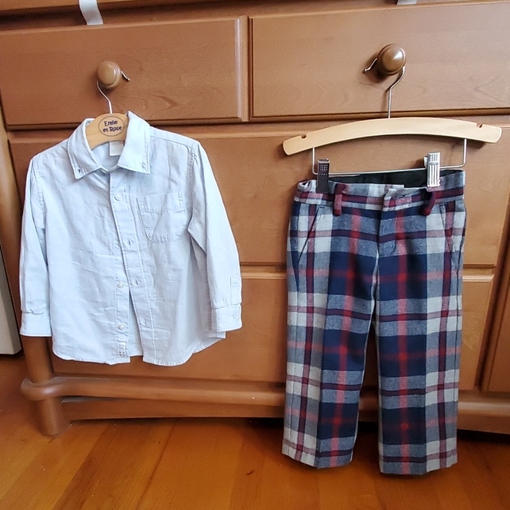 Janie and Jack Sz.2 pants and collared shirt set